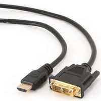 Cable HDMI to DVI  4.5m Cablexpert, male-male, GOLD, 18+1pin single-link, CC-HDMI-DVI-15