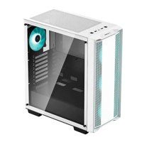 Case ATX Deepcool CG560, w/o PSU, 4x120mm (3xARGB fans), Mesh Front, Tempered Glass, 2xUSB3.0, White