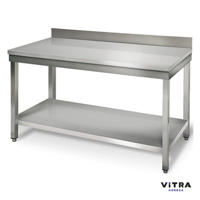 cumpără Masa din inox bu bort cu cu 1 polita, 500x700x850 mm în Chișinău