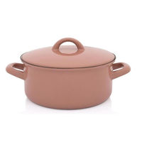 Cratiță Metalac 57056 Cratita emailata Mocha Mousse 18cm, 2.5L, capac din metal