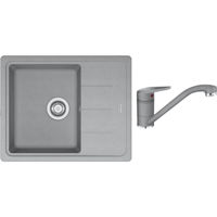 Мойка кухонная со смесителем Franke 114.0699.177 Pachet BFG 611-62+Novara Plus Stone Grey