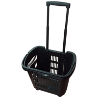 cumpără Coș din plastic cu roți 30L, 600*340*375mm, negru în Chișinău