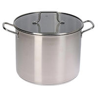 Кастрюля Excellent Houseware 55087 cu capac de sticla 8.4 l, D24x20cm, inox