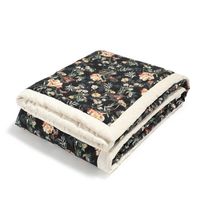Одеяло La Millou вельвет+хлопок Blooming Booutique Noir / Rafaello 140x200 см