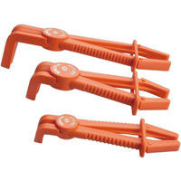 Furtun King Tony 9AF123 Cleme de furtun din plastic, unghiulare, 17, 25, 42mm, 3 buc.