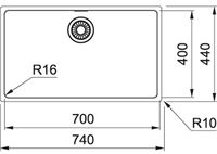 Chiuvetă bucătărie Franke 122.0525.280 MRX 110-70