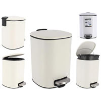Урна для мусора Tendance 55709 cu pedala 5l, metal, alb