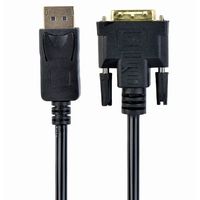 Cable  DP to DVI 1.0m, Cablexpert, "CC-DPM-DVIM-1M", Black