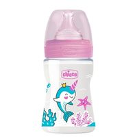 Chicco Biberon din plasric cu tetina din siliconi, 150 ml