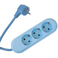 Удлинитель электрический BACHMANN 387.2701 smart 3xSchuko 1.5m h05vv-f 3g 1.50 nedem, albastru