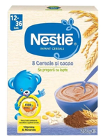 Terci Nestle cu cacao, 8 cereale, fara lapte, (12+ luni), 250 g