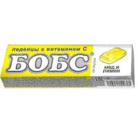 💚 Леденцы Бобс от кашля, медово-лимонные, 35 гр.