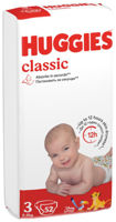 Подгузники Huggies Classic Jumbo 3 (4-9 кг), 52 шт