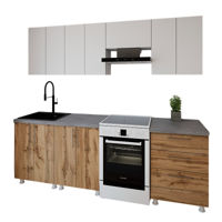 Мебель для кухни Smartex (30064) K2 240сm Alb+Stejar inchis