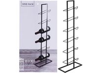 Suport de 6 sticle 6 nivele "Turm" 84X27X22cm, metal, negru