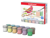 Gouache ErichKrause Pastel 12culori, 20ml