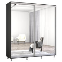 Dulap Mobildor-Lux Aron-S uși glisante din oglinzi (180x60x230H cm) Anthracite