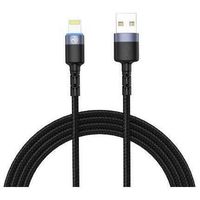 Кабель для моб. устройства Tellur TLL155324 Cable USB - Lightning, cu LED, Nylon, 2m, Black