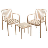 Садовая мебель ProGarden 57419 Set mobilier 3 unitati: masa + 2 scaune, gri