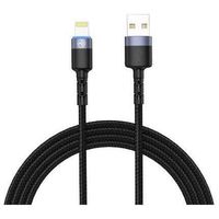 Кабель для моб. устройства Tellur TLL155373 Cable USB - Lightning, cu LED, Nylon, 1.2m, Black