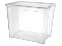 Container cu capac Econova Cristal 70l, 55.5X39X43.5, transparent