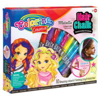Подарочный набор, мелки для волос + аксессуары Colorino