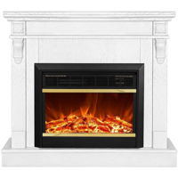 Șemineu electric ArtFlame Solomon & Mars, 900x1000x300 mm, Alb