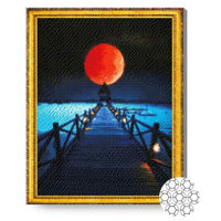 Tablou pe numere Art Gallery GA76814 Mozaic cu diamante 40x50cm Drumusor spre luna rosie