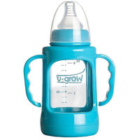 Поильник U-Grow A-1007 Biberon cu protectie, sticla, 120 ml