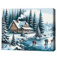 Картина по номерам BrushMe BS53846 40x50cm (în cutie) Vacanță de iarnă