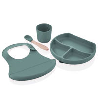 Set de masa din silicon BabyJem Mint (4 piese)