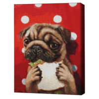 Картина по номерам BrushMe DBS1208FC Mozaic cu diamante 40x50сm (fără cutie) Cățeluș fericit, Lucia Heffernan