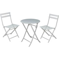 Садовая мебель Promstore 57408 Set mobilier 3 unitati: masa + 2 scaune, alb