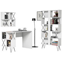 Офисный стол Trendy Extra 2, Alb, cu raft