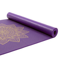 Mat pentru yoga  Bodhi Yoga Rishikesh  Premium 60 with golden Mandala PURPLE