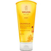 Weleda Baby Loţiune de curăţare și şampon cu gălbenele