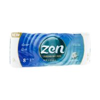 Hârtie igienică Zen Relaxing White, 8 role, 3 straturi