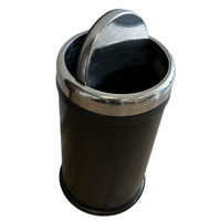 Урна для мусора Hydro S Practic 20l negru, cu capac 0430055