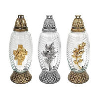 Декор Grave lights 54027 Candelă sticlă cu capac 35cm 40 ore, decor mix