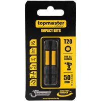 Set de tubulare, bite, duze Topmaster 338737 Burghie de impact TX20 de 50 mm, 2 buc.