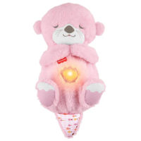 Jucărie de pluș Fisher Price JLJ33 Vidră cu lumină și sunet, roz