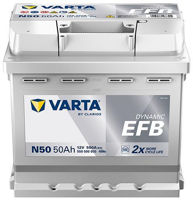 Автомобильный аккумулятор Varta 50AH 550A(EN) клемы 0 (207x175x190) EFB (550500055K262)