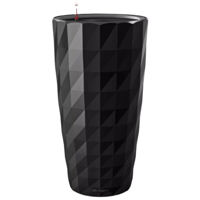 Ghiveci pentru flori Lechuza Diamante Premium, Black Matt