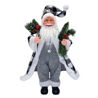 Новогодний декор Promstore 02519 Mos Crăciun, 45cm, Nordic Style cu crengi de brad