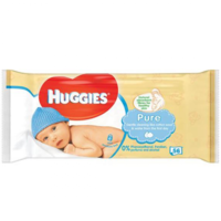 Huggies влажные салфетки Pure, 56шт