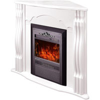 Șemineu electric ArtFlame Clasic de colt & Cristina, 882x950x473 mm, Alb