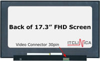 Display 17.3" LED IPS Slim 30 pins Full HD (1920x1080) Socket Right-Side w/oBrackets Matte N173HCE-E3C Innolux (Border-less)