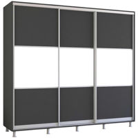 Шкаф Mobildor-Lux Aron uși glisante din PAL orizontal (250x60x200H cm) Anthracite