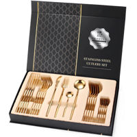 Набор столовых приборов miscellaneous Product Polished Cutlery Gold 24pcs