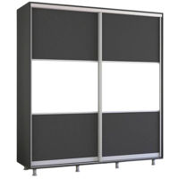 Dulap Mobildor-Lux Aron cu uși glisante orizontal (200x60x200H cm) Anthracite